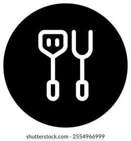 Editable spatula, bbq fork vector icon. Part of a big icon set family. Perfect for web and app interfaces, presentations, infographics, etc