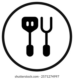 Editable spatula, bbq fork vector icon. Part of a big icon set family. Perfect for web and app interfaces, presentations, infographics, etc