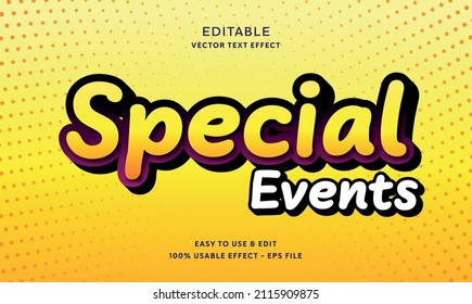 editable special events vector text effect with modern style design usable for logo or company campaign 