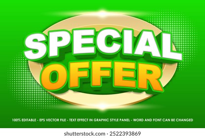 Editable Special Offer 3D Text Effect