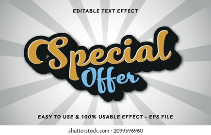 editable special offer text effect usable for product or company logo