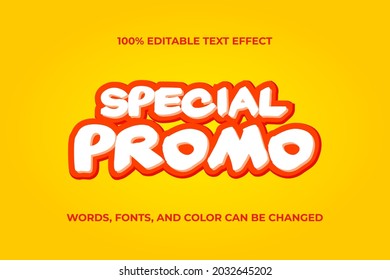 editable special promo effects text