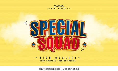 editable special squad text effect.typhography logo