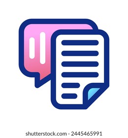 Editable speech recognition, transcription vector icon. AI technology, artificial intelligence. Part of a big icon set family. Perfect for web and app interfaces, presentations, infographics, etc