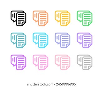 Editable speech recognition, transcription vector icon. AI technology, artificial intelligence. Part of a big icon set family. Perfect for web and app interfaces, presentations, infographics, etc