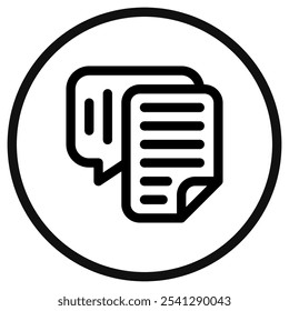 Reconocimiento de voz editable, ícono de Vector de transcripción. Tecnología de IA, inteligencia artificial. Parte de una gran familia de iconos. Perfecto para interfaces de Web y App, presentaciones, infografías, etc