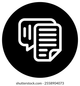 Editable speech recognition, transcription vector icon. AI technology, artificial intelligence. Part of a big icon set family. Perfect for web and app interfaces, presentations, infographics, etc