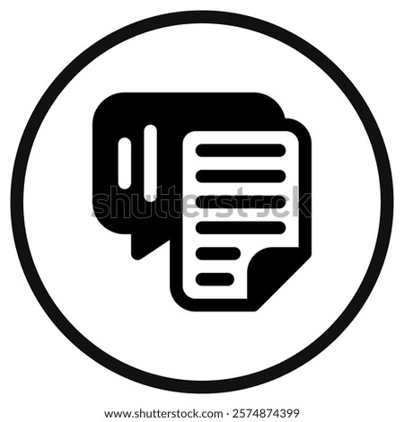 Editable speech recognition, transcription vector icon. AI technology, artificial intelligence. Part of a big icon set family. Perfect for web and app interfaces, presentations, infographics, etc