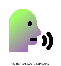 Editable speech recognition, voice command vector icon. Part of a big icon set family. Perfect for web and app interfaces, presentations, infographics, etc