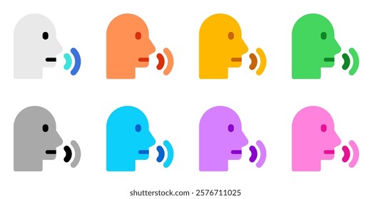 Editable speech recognition, voice command vector icon. Part of a big icon set family. Perfect for web and app interfaces, presentations, infographics, etc