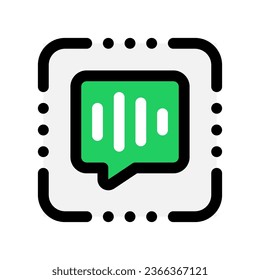 Editable speech recognition, voice scan vector icon. AI technology, artificial intelligence. Part of a big icon set family. Perfect for web and app interfaces, presentations, infographics, etc