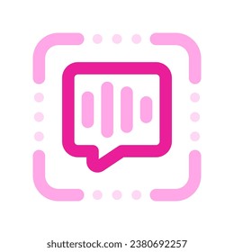 Editable speech recognition, voice scan vector icon. AI technology, artificial intelligence. Part of a big icon set family. Perfect for web and app interfaces, presentations, infographics, etc