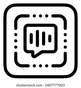 Editable speech recognition, voice scan vector icon. AI technology, artificial intelligence. Part of a big icon set family. Perfect for web and app interfaces, presentations, infographics, etc