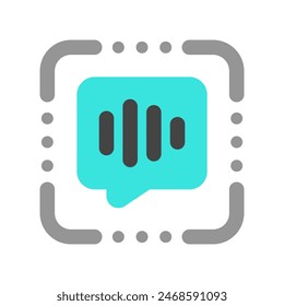 Editable speech recognition, voice scan vector icon. AI technology, artificial intelligence. Part of a big icon set family. Perfect for web and app interfaces, presentations, infographics, etc