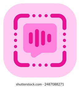 Editable speech recognition, voice scan vector icon. AI technology, artificial intelligence. Part of a big icon set family. Perfect for web and app interfaces, presentations, infographics, etc