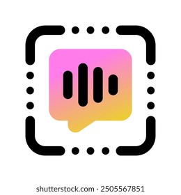 Editable speech recognition, voice scan vector icon. AI technology, artificial intelligence. Part of a big icon set family. Perfect for web and app interfaces, presentations, infographics, etc
