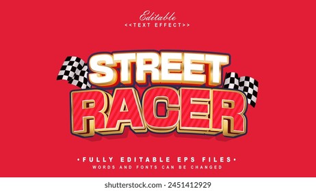 editable speed racer text effect.typhography logo