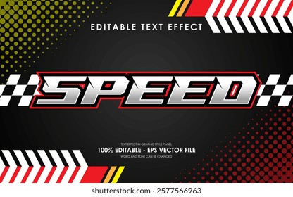 Editable Speed Racing Text Effect with a Racing-Themed Background