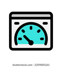 Editable speed test, website, performance, vector icon. Part of a big icon set family. Perfect for web and app interfaces, presentations, infographics, etc