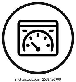 Editable speed test, website, performance, vector icon. Part of a big icon set family. Perfect for web and app interfaces, presentations, infographics, etc