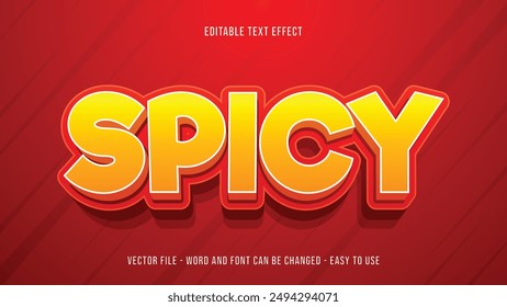 Editable spicy 3d text effect template