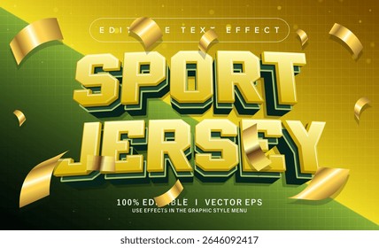 editable sport jersey vector text effect with modern style design