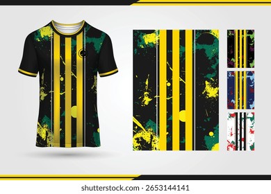 Editable Sports Jersey Vector Template | Front and Back Mockup for Football, Cricket, Basketball, Esports | Print-Ready EPS Design.