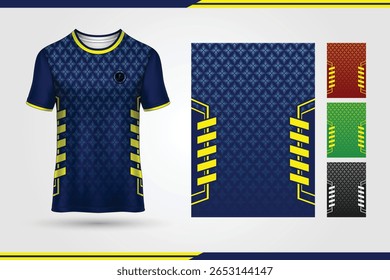 Editable Sports Jersey Vector Template | Front and Back Mockup for Football, Cricket, Basketball, Esports | Print-Ready EPS Design.
