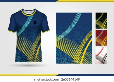 Editable Sports Jersey Vector Template | Front and Back Mockup for Football, Cricket, Basketball, Esports | Print-Ready EPS Design.