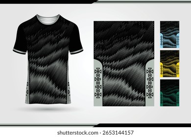Editable Sports Jersey Vector Template | Front and Back Mockup for Football, Cricket, Basketball, Esports | Print-Ready EPS Design.