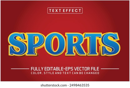Editable Sports text effect. Graphic text template