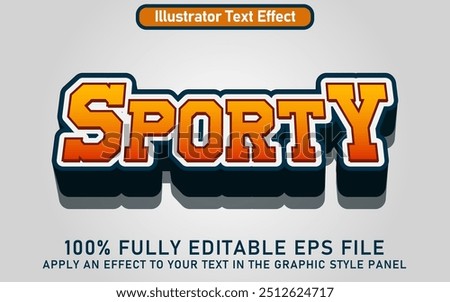 EDITABLE SPORTY TEXT EFFECT EPS FILE