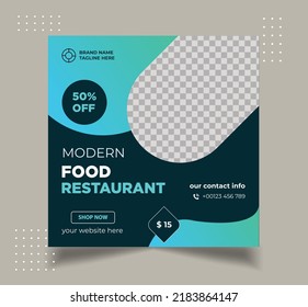 editable square banner template. Car rental banner with black, orange and blue color background. Flat design vector with photo collage. Usable for social media, story and web internet ads.