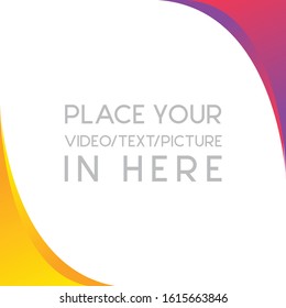 Editable square banner template for social media post. With gradient color element. minimal design background