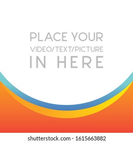 Editable square banner template for social media post. With gradient color element. minimal design background