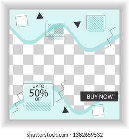editable square social media post template and ads template,online promotional square banner template