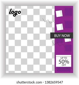 editable square social media post template and ads template,online promotional square banner template