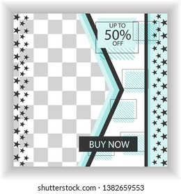 editable square social media post template and ads template,online promotional square banner template