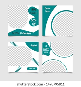 Plantilla de publicación de medios sociales cuadrados editable. Diseño minimalista. Ilustración del vector