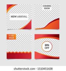 Editable square social media post template. Minimalist design. Vector illustration