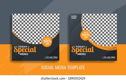 editable square social media template. for social media promotion. vector