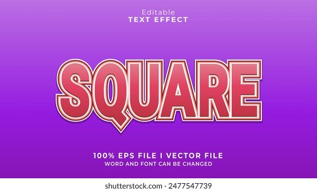 etiqueta cuadrada editable estilo texto effect.typhography logo