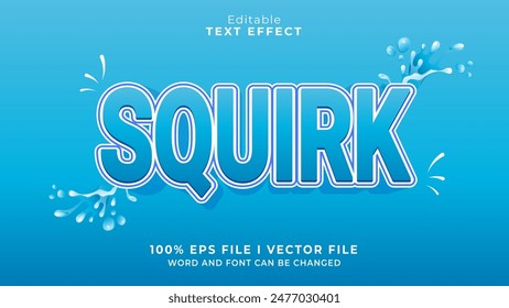 editable squirk text effect.typhography logo