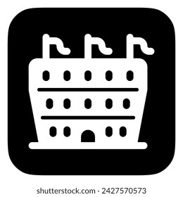 Editable stadium, coliseum, amphitheater vector icon. Part of a big icon set family. Perfect for web and app interfaces, presentations, infographics, etc