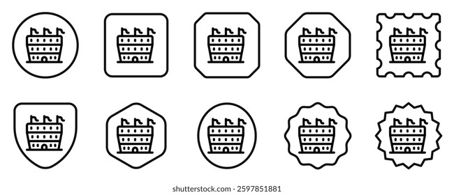 Editable stadium, coliseum, amphitheater vector icon. Part of a big icon set family. Perfect for web and app interfaces, presentations, infographics, etc