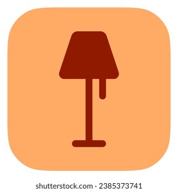Icono del vector de la lámpara de pie editable. Parte de una familia de iconos grandes. Perfecto para interfaces web y de aplicaciones, presentaciones, infografías, etc