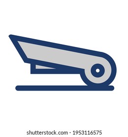 Editable staple vector on white background
