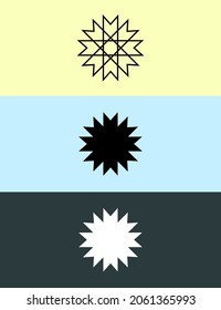 editable star pattern with many tips