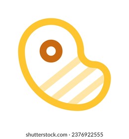 Carne editable, barbacoa, icono del vector de carne a la parrilla. Parte de una familia de iconos grandes. Perfecto para interfaces web y de aplicaciones, presentaciones, infografías, etc