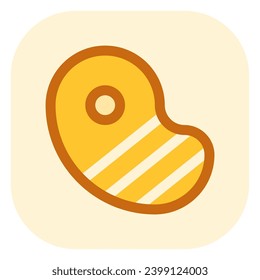 Editable steak, bbq, grilled meat vector icon. Part of a big icon set family. Perfect for web and app interfaces, presentations, infographics, etc